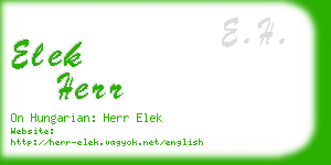 elek herr business card